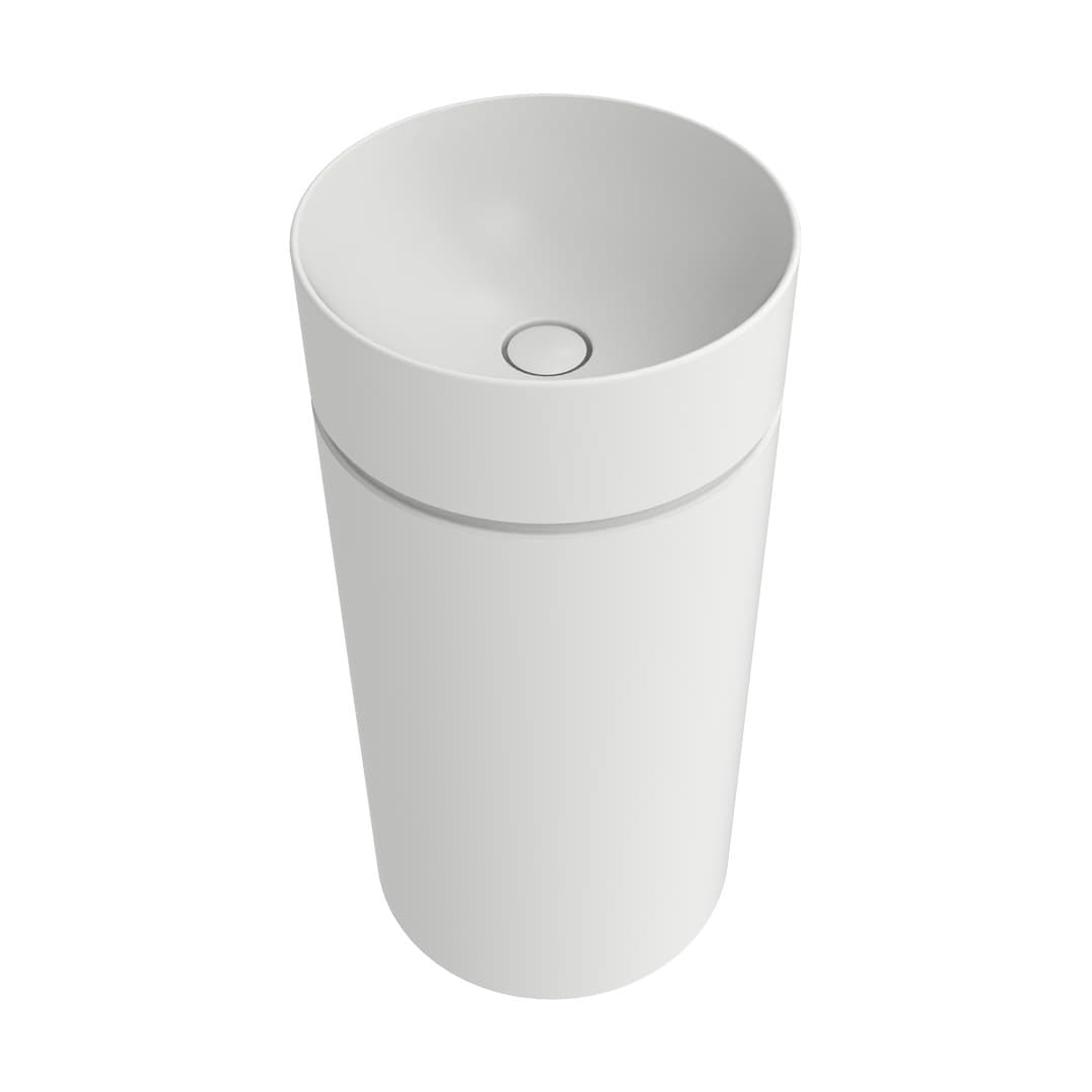 Flaminia MONOTWIN SLIM – Νιπτήρας Επιδαπέδιος – Column basin – wall drain – Latte Matt (MTC42PLAT)