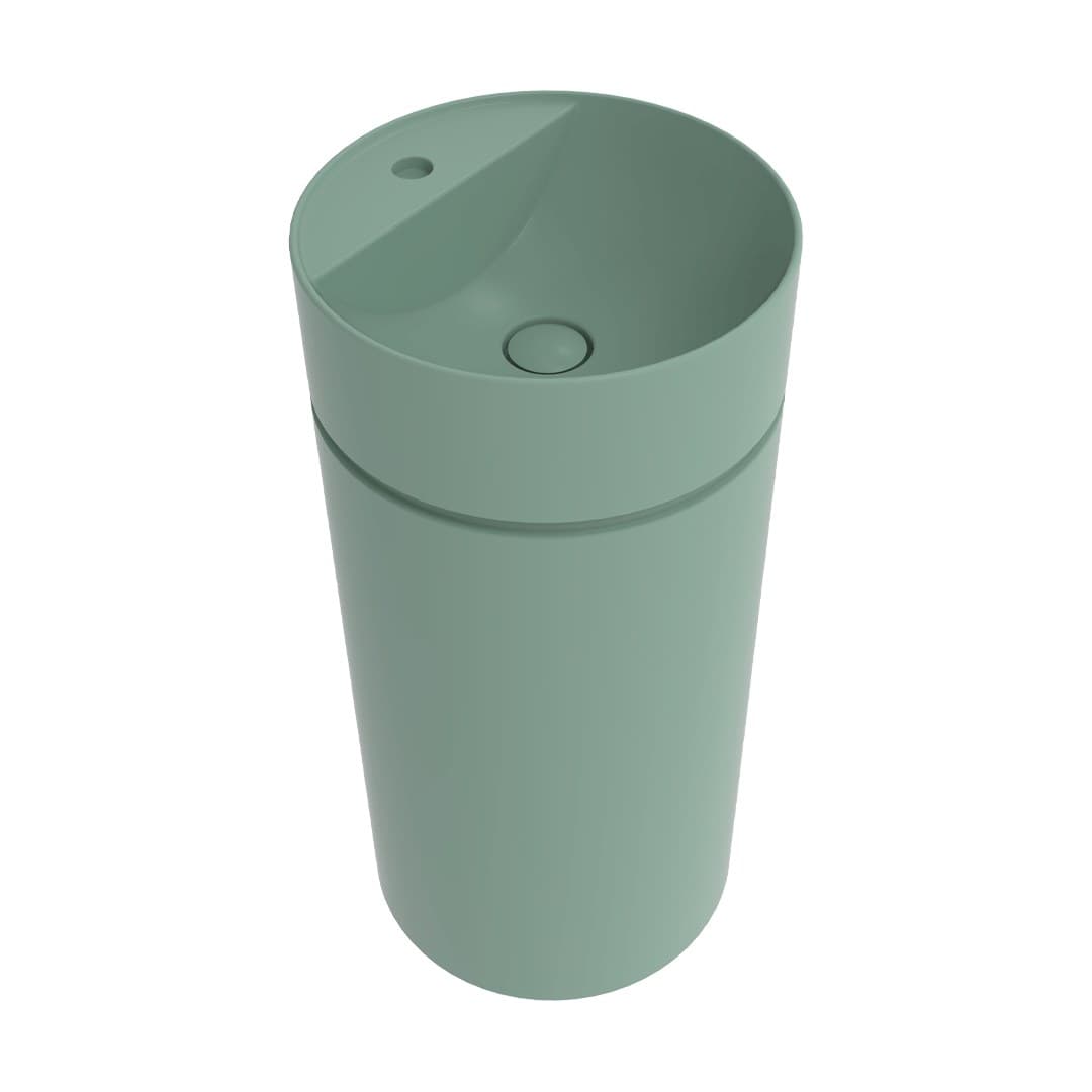 Flaminia MONOTWIN SLIM – Νιπτήρας Επιδαπέδιος – Freestanding basin with tap ledge – Menta Matt (MTR42CME)