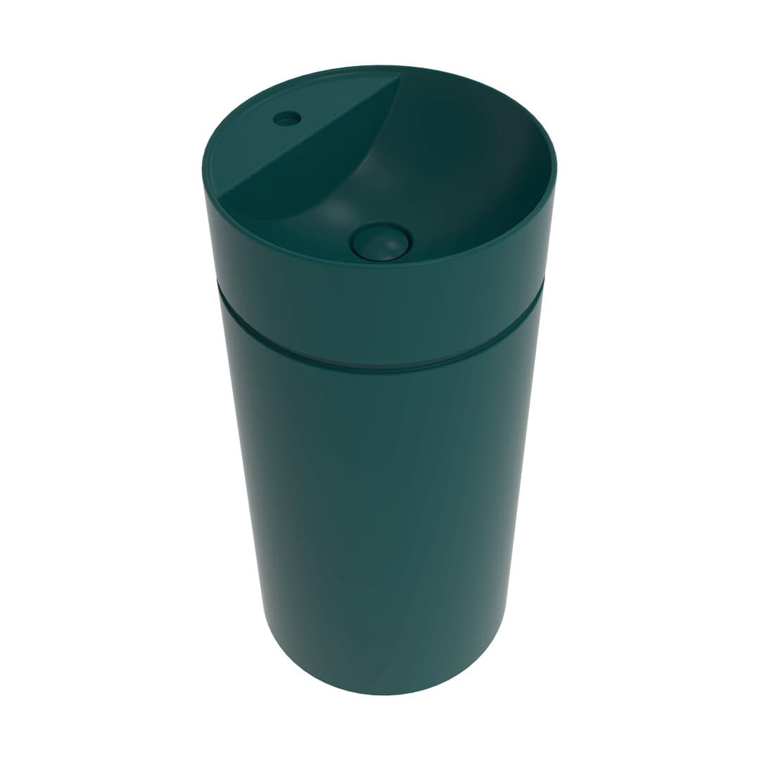 Flaminia MONOTWIN SLIM – Νιπτήρας Επιδαπέδιος – Freestanding basin with tap ledge – Petrolio Matt (MTR42CPET)