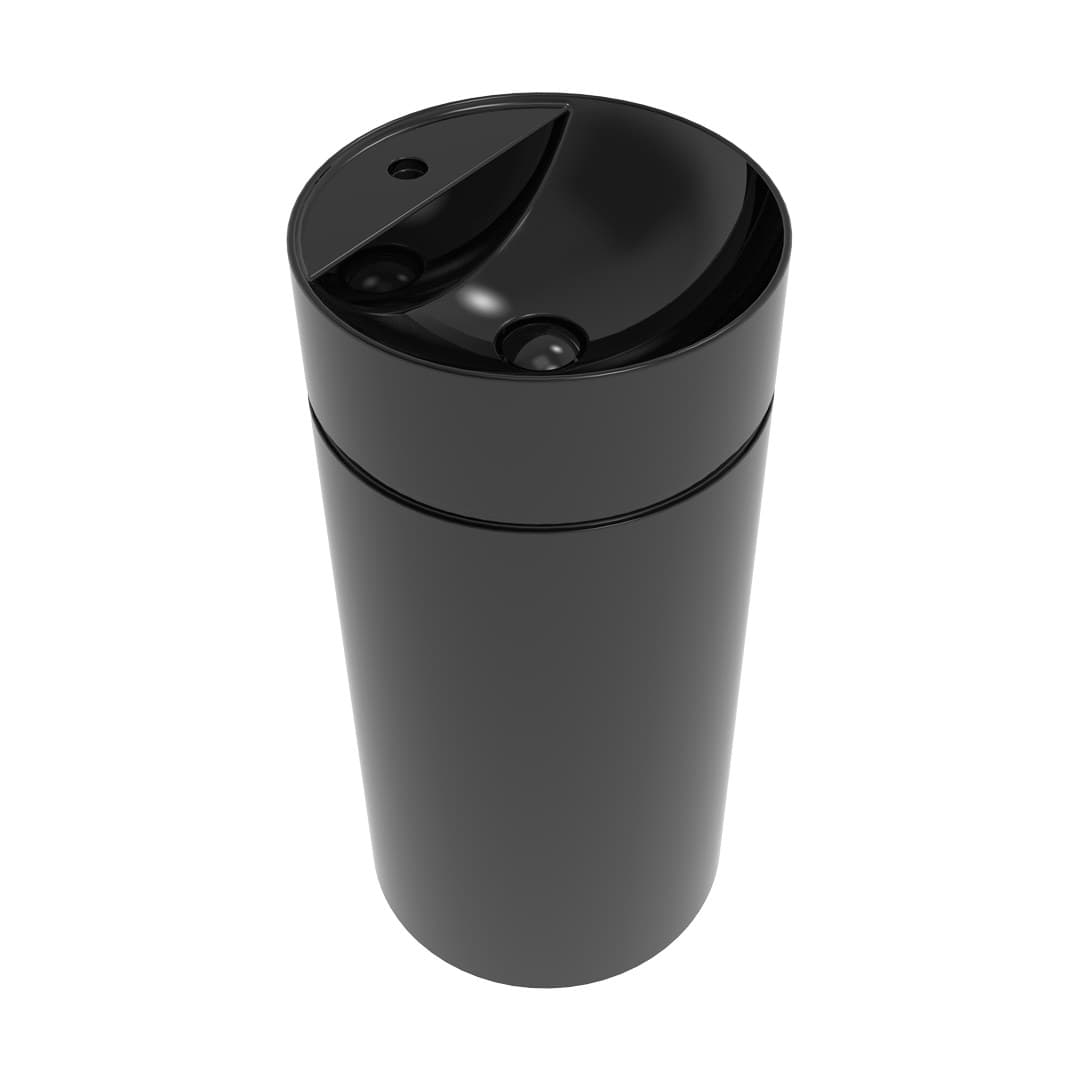 Flaminia MONOTWIN SLIM – Νιπτήρας Επιδαπέδιος – Column basin – wall drain and tap ledge – Black Glossy (MTR42PNER)