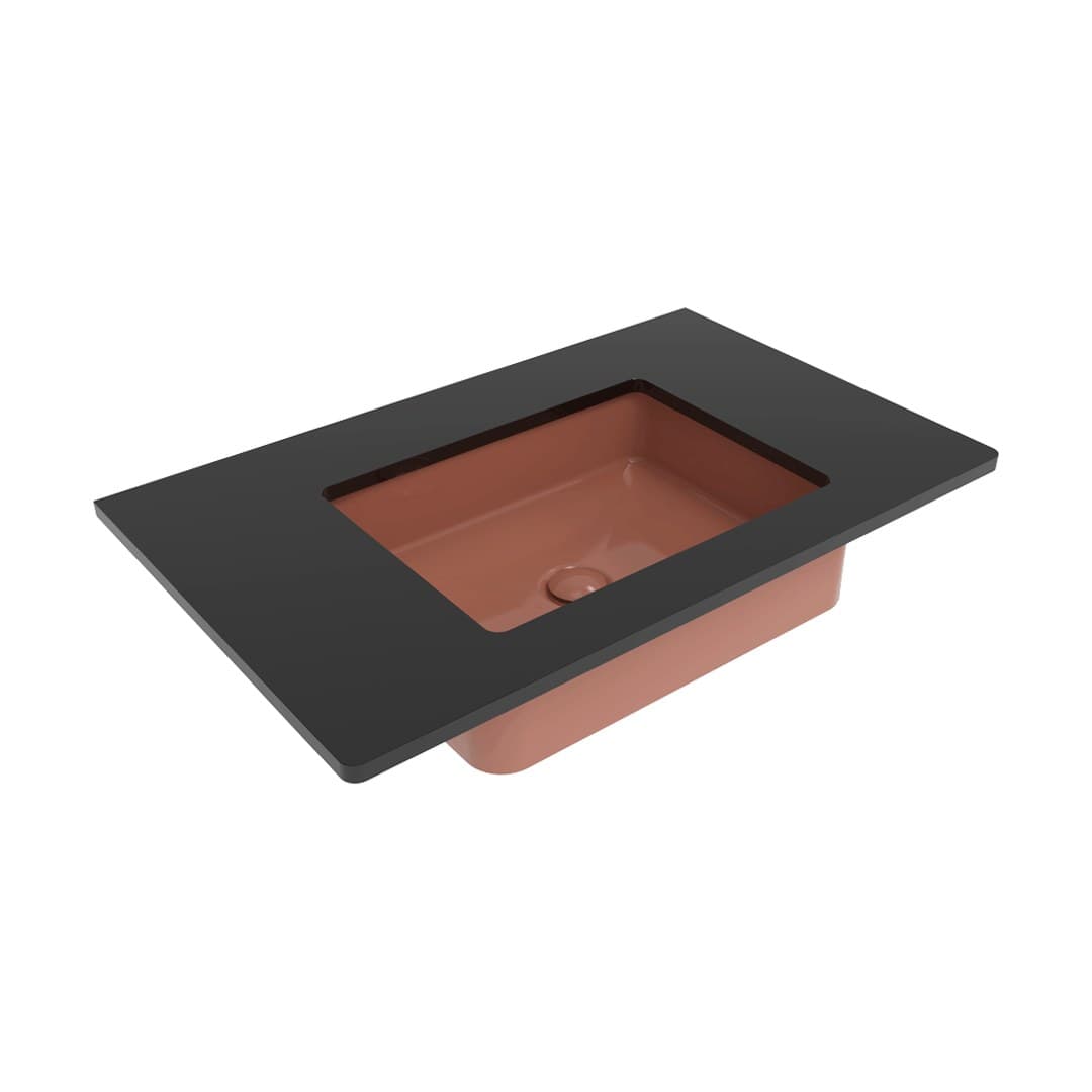 Flaminia MINIWASH 48 – Νιπτήρας Υποκαθήμενος – Terracotta Glossy (MW48SPTC)