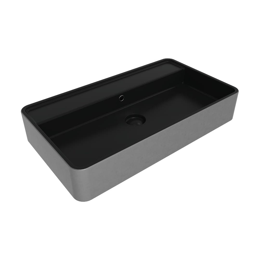 Flaminia MINIWASH 75 – Νιπτήρας Κρεμαστός – Silver Black Matt (MW75SSCP)