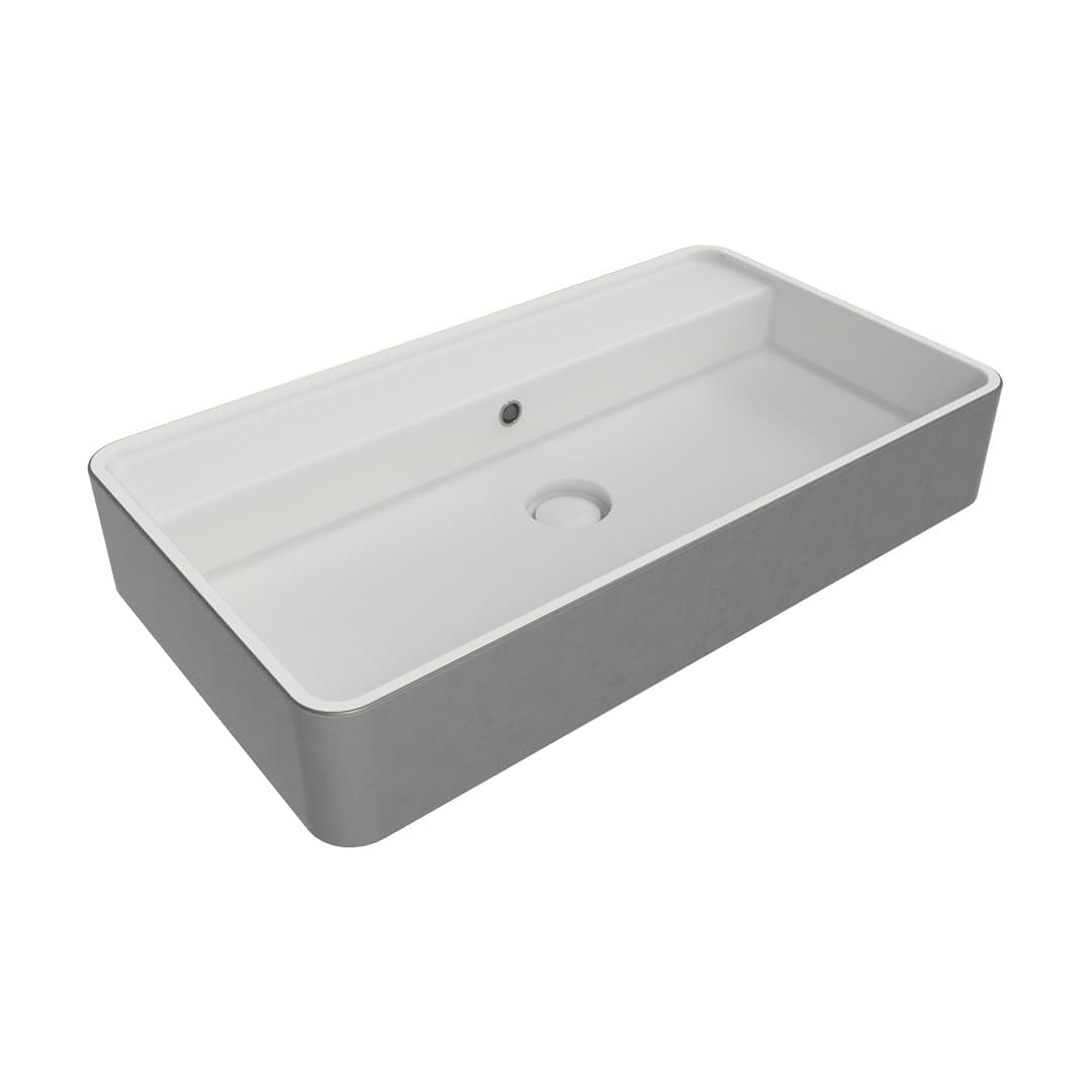 Flaminia MINIWASH 75 – Νιπτήρας Κρεμαστός – Silver White Matt (MW75SSLP)
