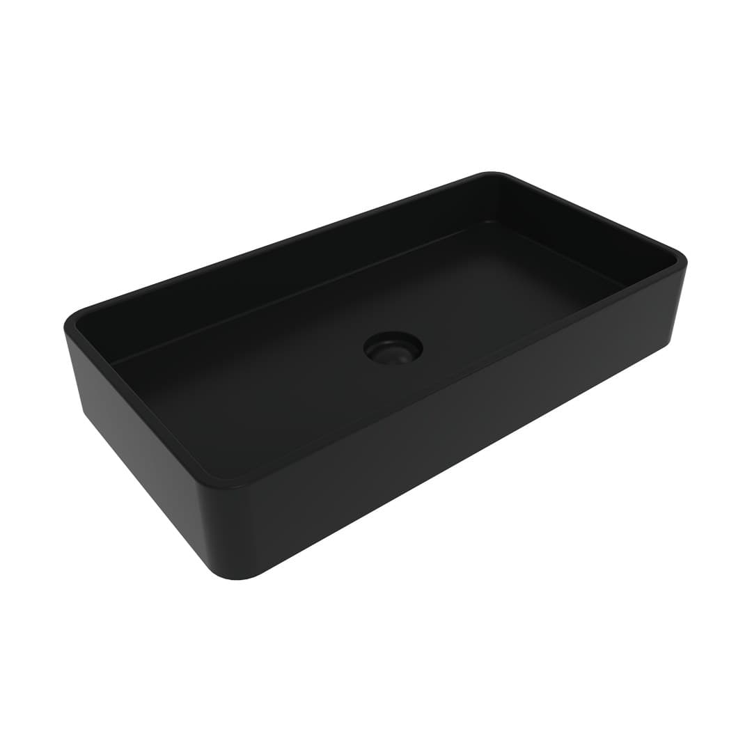 Flaminia MINIWASH 75 – Νιπτήρας Επικαθήμενος – Countertop or wall hung by fixing brackets basin – Carbone Matt (MWL75CAR)