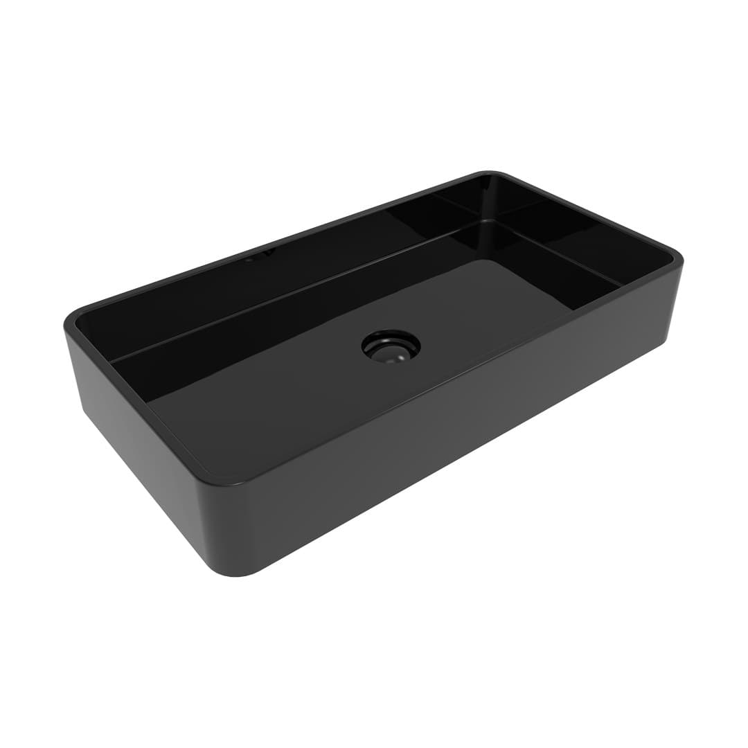 Flaminia MINIWASH 75 – Νιπτήρας Επικαθήμενος – Countertop or wall hung by fixing brackets basin – Black Glossy (MWL75NER)