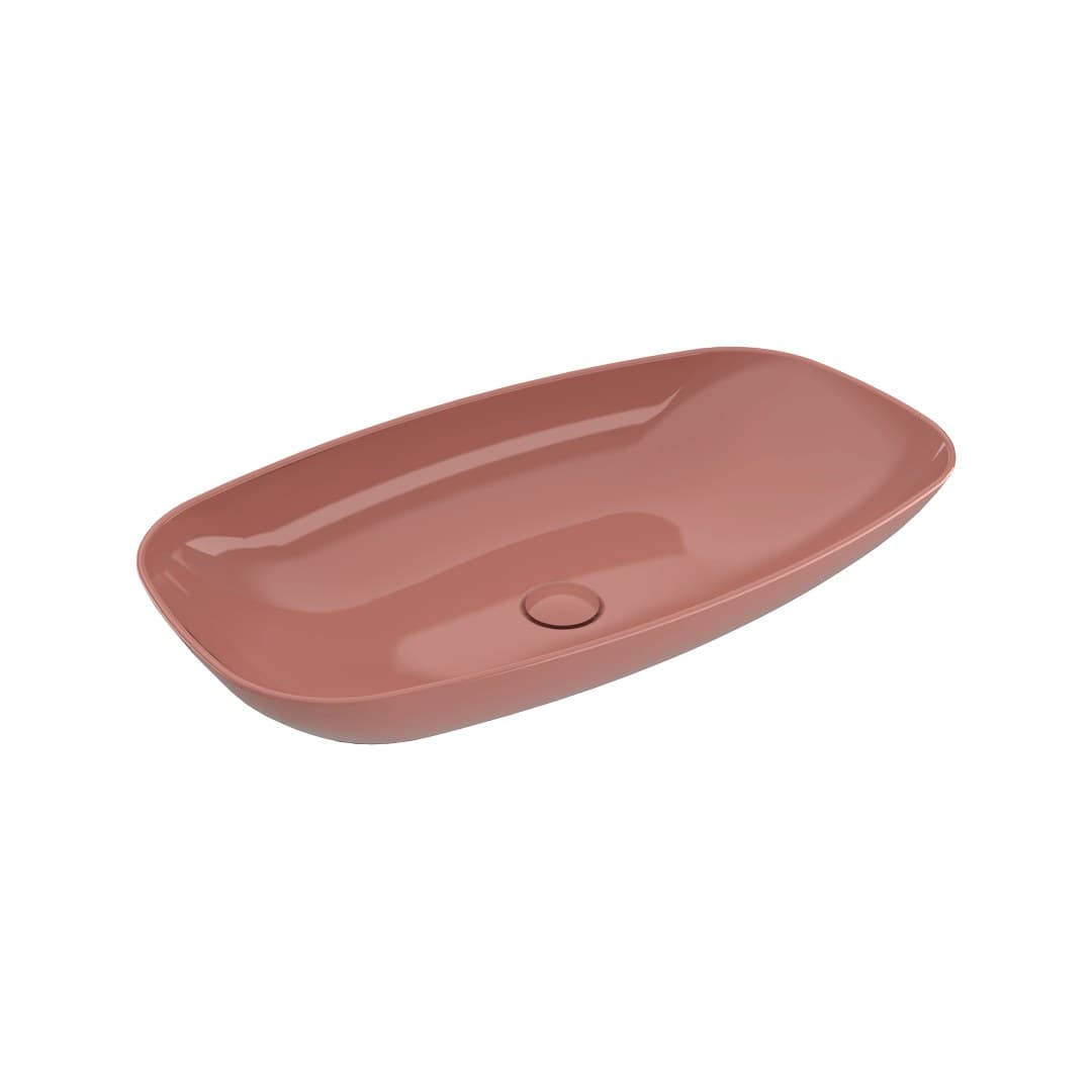 Flaminia NUDASLIM 75 – Νιπτήρας Επικαθήμενος – Countertop – wall hung basin – Terracotta Glossy (ND75LTC)