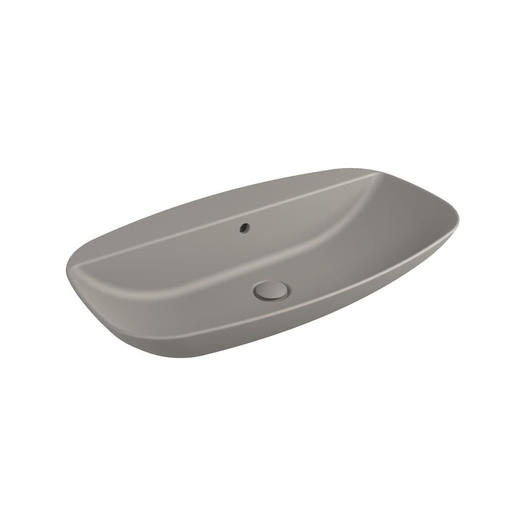 Flaminia NUDASLIM 75 – Νιπτήρας Επικαθήμενος – Countertop – wall hung basin with tap ledge – Cenere Matt (ND75PRCEN)