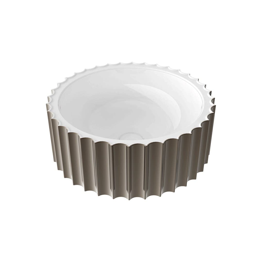 Flaminia SETTECENTO CUT – Νιπτήρας Επικαθήμενος – Metal Platinum Glossy (SECUTPLA)