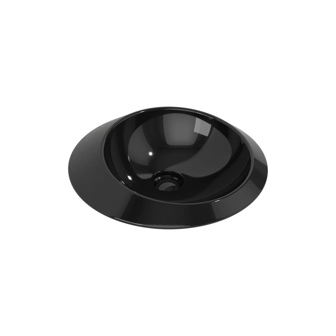 Flaminia SPIRE 48 – Νιπτήρας Επικαθήμενος – Black Glossy (SP48ANER)