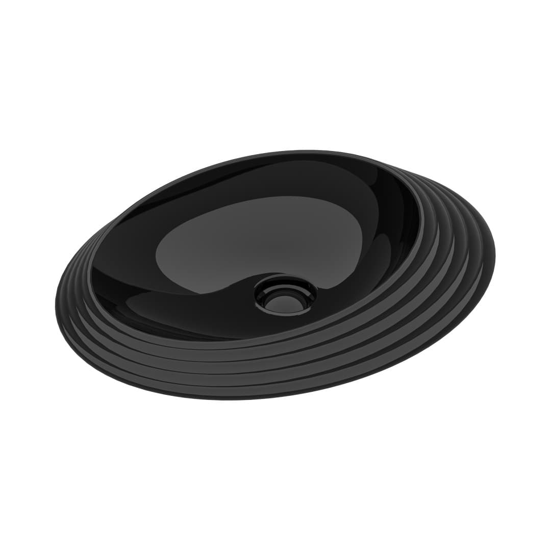 Flaminia SPIRE+ 58 – Νιπτήρας Επικαθήμενος – Black Glossy (SP58DNER)