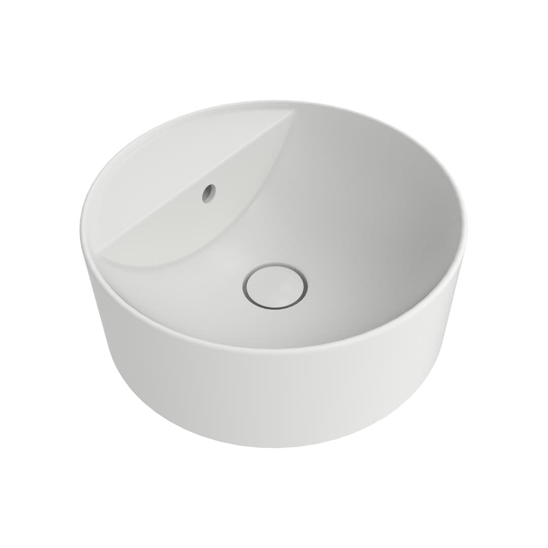 Flaminia TWINSET SLIM – Νιπτήρας Επικαθήμενος – Countertop basin with tap ledge – Latte Matt (TW42ALAT)