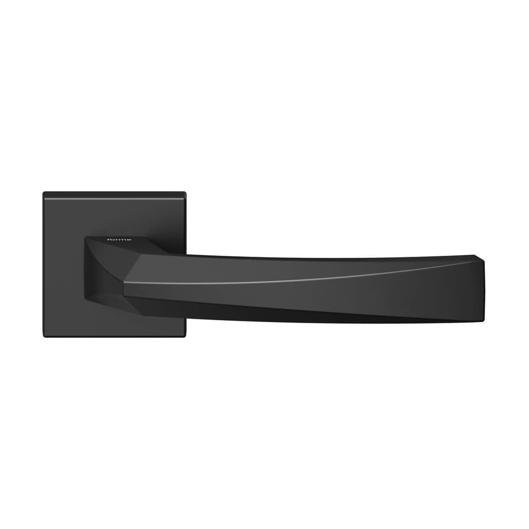 Forme Crystal – Πόμολο Πόρτας Ροζέτα – Square rosette Fixa – Matt Black (A268-RFXQ0-N52)