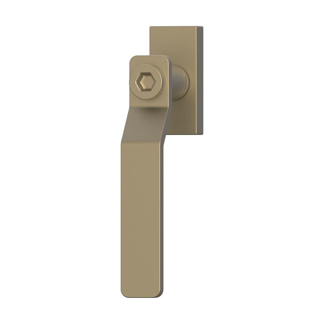 Forme Gas – Πόμολο Παραθύρου – Rectangular rosette – Brassed Satin Matt (D535-RRD-S02)