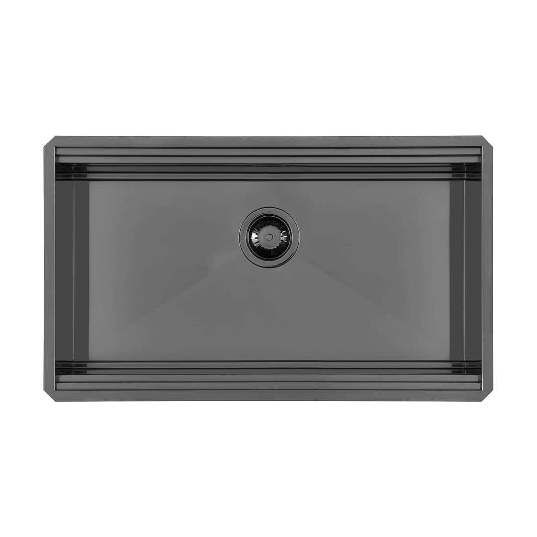 Foster Milanello Workstation – Νεροχύτης 1 Γούρνας – Υποκαθήμενος 790×466 mm – Gun Metal (Brushed in line) (1034 856)