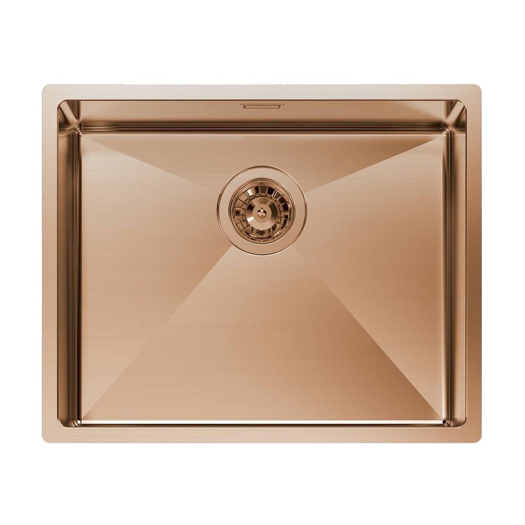 Foster Quadra R12 – Νεροχύτης 1 Γούρνας – Υποκαθήμενος 540×440 mm – Brandy (Brushed in line) (1715 855)