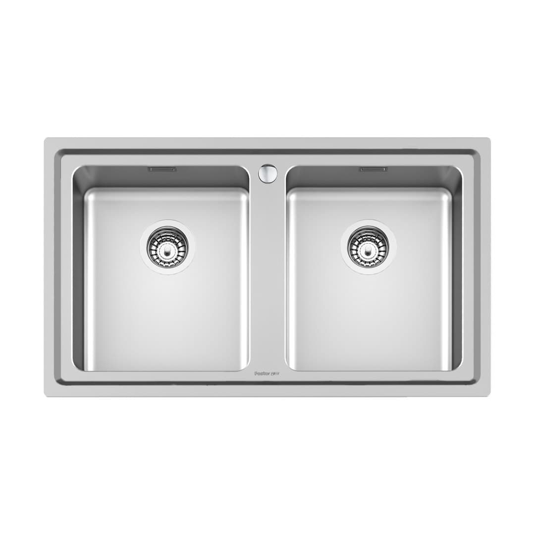 Foster Evo – Νεροχύτης 2 Γουρνών – Stainless steel (Foster brushed) (3274 050)