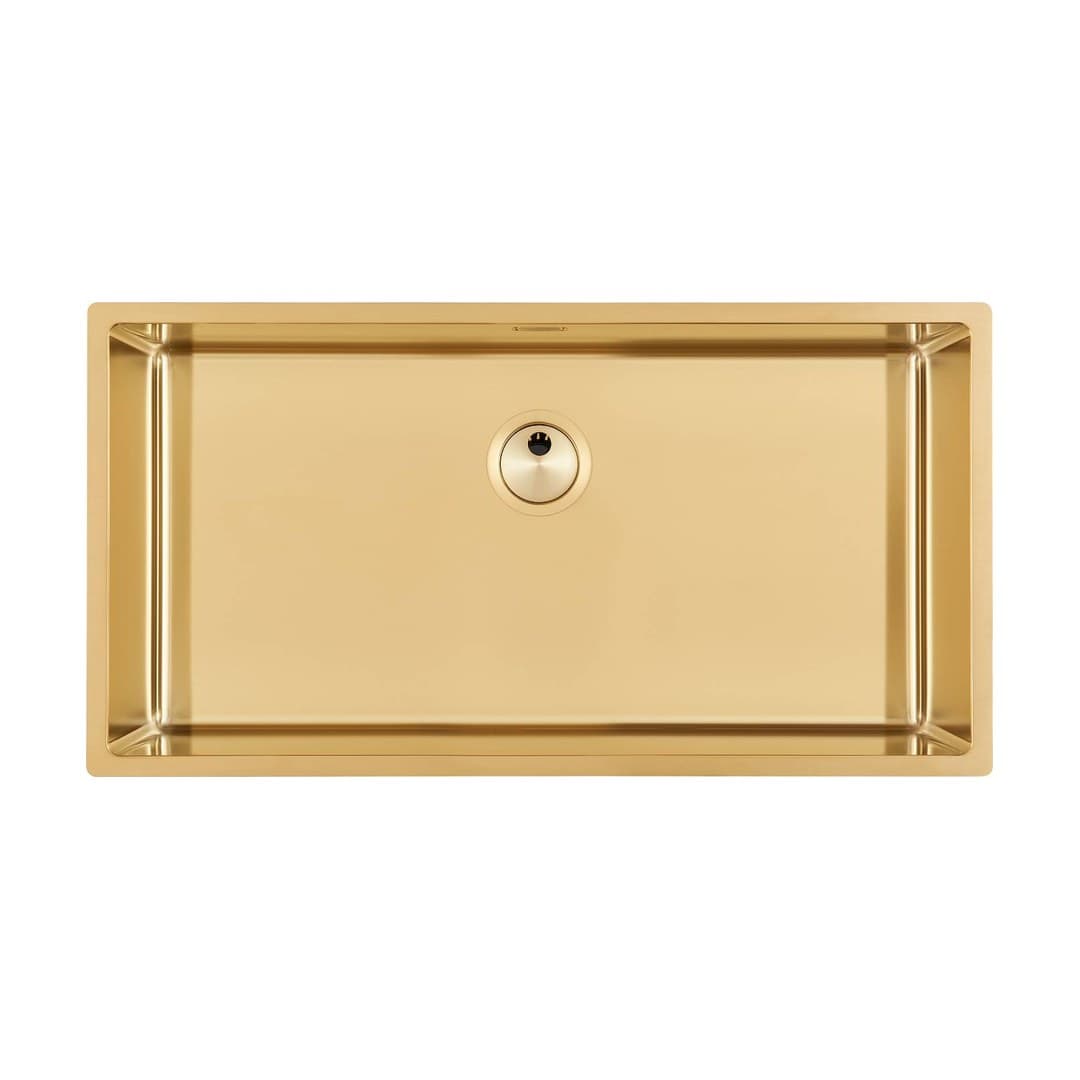 Foster Skin – Νεροχύτης 1 Γούρνας – Υποκαθήμενος 840×440 mm – Gold (Foster brushed) (4458 849)