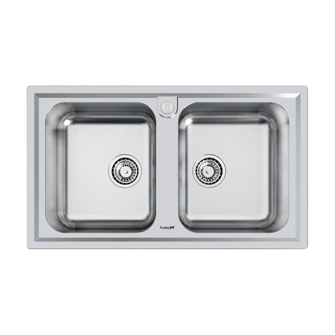Foster Elettra – Νεροχύτης 2 Γουρνών – Stainless steel (Foster brushed) (5886 060)
