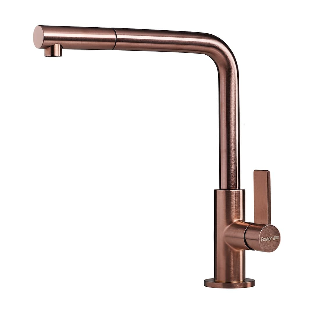Foster Vela – Μπαταρία Κουζίνας – με Συρόμενο Ντους – Copper (Satin) (8498 128)