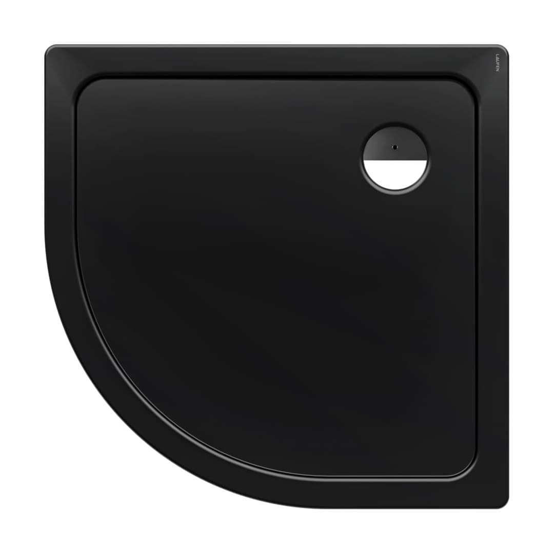 Laufen PLATINA – Ντουζιέρα – 900×900 mm, ύψος 30 mm, τεταρτοκυκλική, πολύ χαμηλή – Black Matt (H2150087160401)