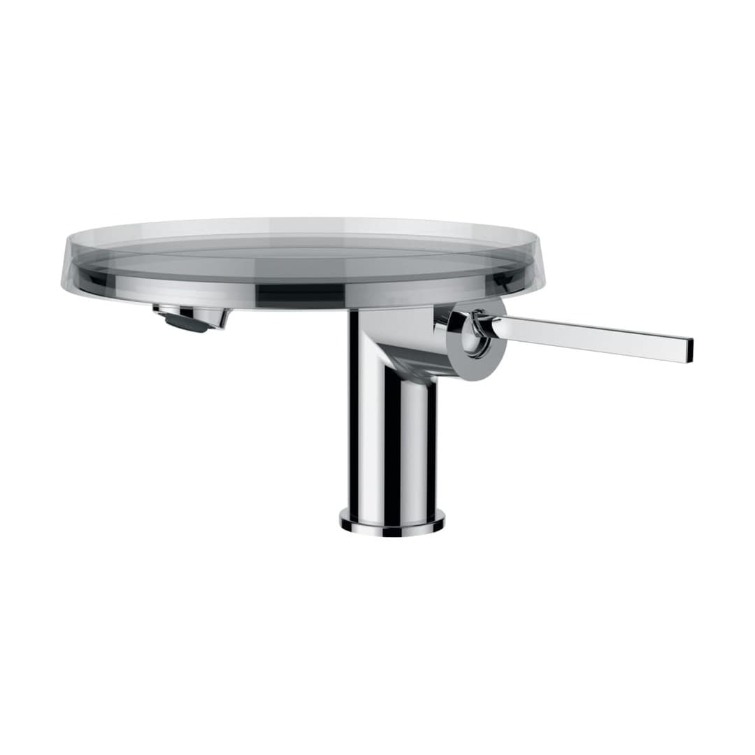 Laufen Kartell LAUFEN – Μπαταρία Νιπτήρα – προεξοχή 110 mm, με μοχλό βαλβίδας, χωρίς βαλβίδα, με μπολ disc – Chrome (H3113310041131)