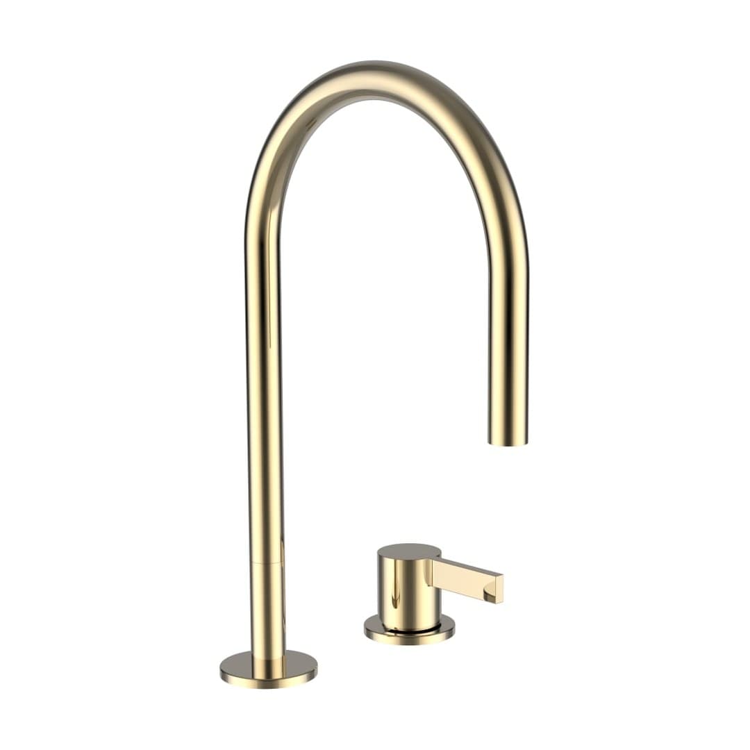 Laufen Kartell LAUFEN – Μπαταρία Νιπτήρα – προεξοχή 166 mm, 2 οπών, περιστρεφόμενο στόμιο, χωρίς βαλβίδα – PVD gold (H3113320012201)