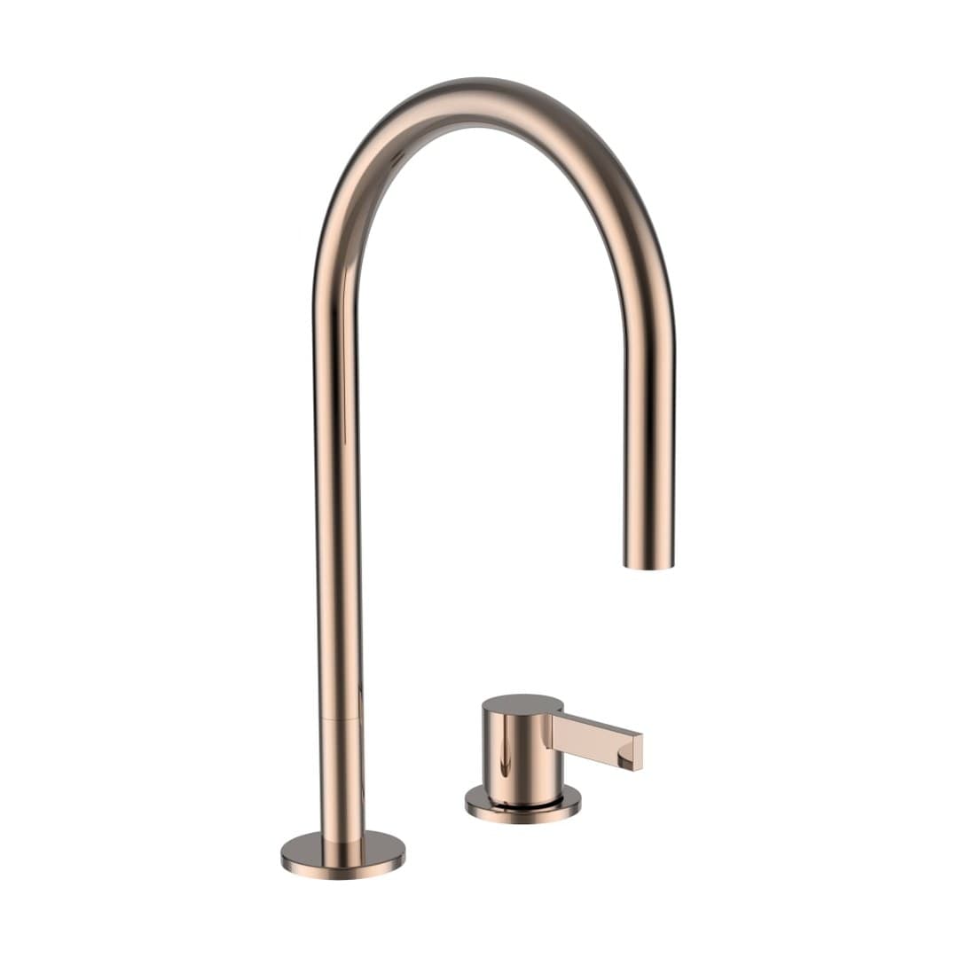Laufen Kartell LAUFEN – Μπαταρία Νιπτήρα – προεξοχή 166 mm, 2 οπών, περιστρεφόμενο στόμιο, χωρίς βαλβίδα – PVD rosegold (H3113320822201)