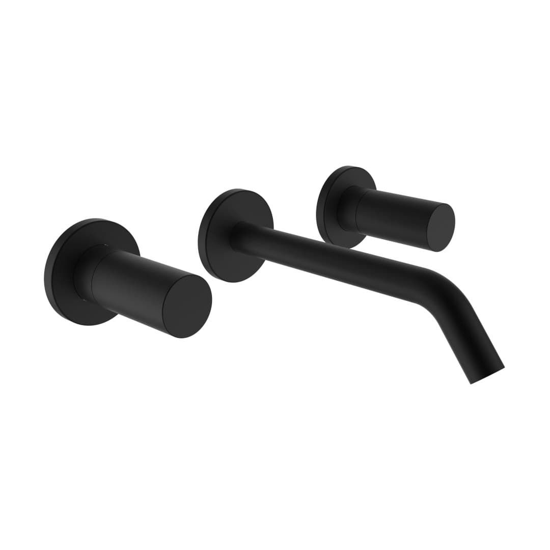 Laufen Kartell LAUFEN – Μπαταρία Νιπτήρα Τοίχου – προεξοχή 175 mm, δύο λαβών – PVD Titanium black matt (H3123360811201)