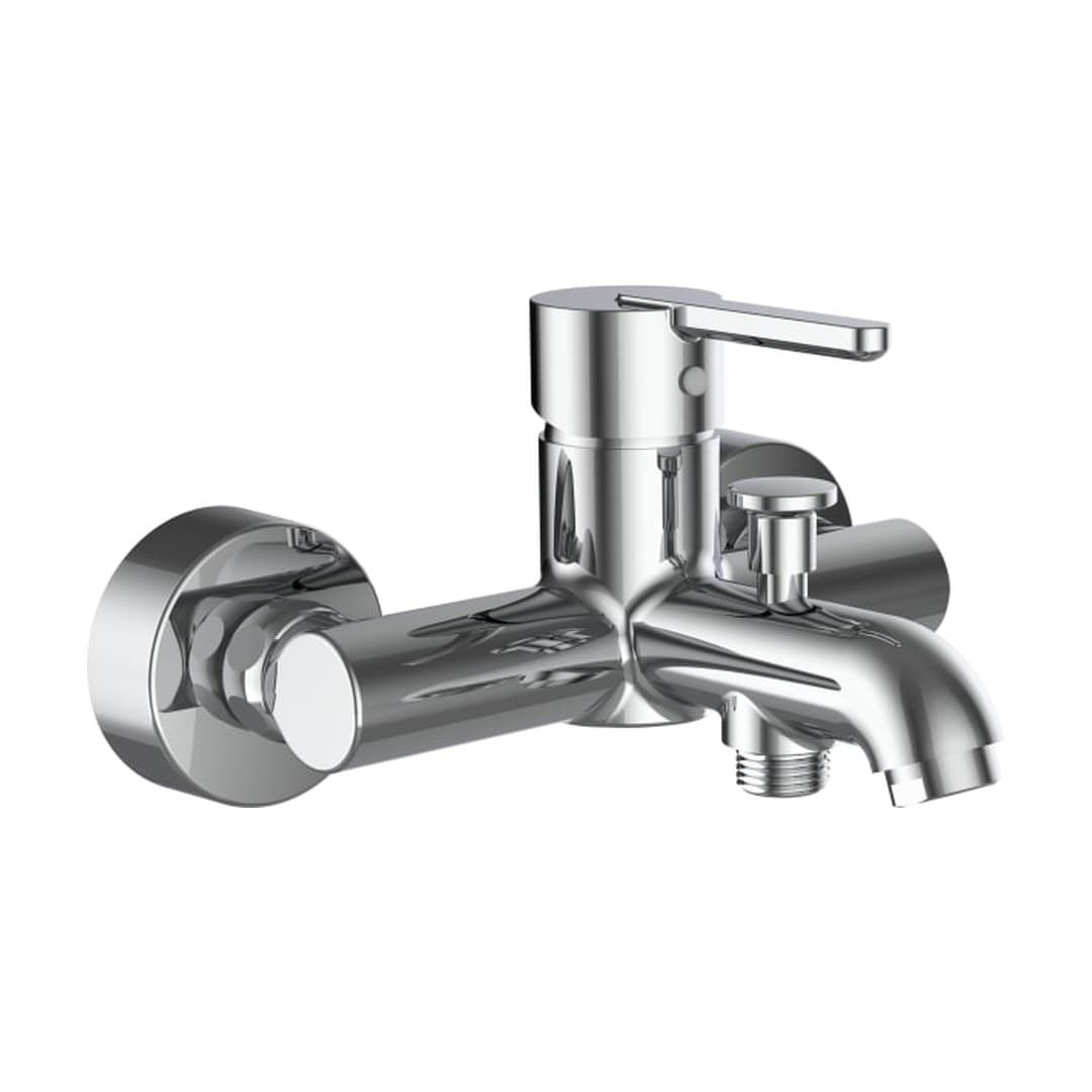 Laufen LUA – Μπαταρία Λουτρού Τοίχου – προεξοχή 159 mm, χωρίς αξεσουάρ, χωρίς τηλέφωνο ντους – Chrome (H3210810044001)