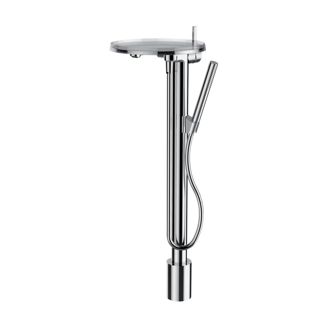 Laufen Kartell LAUFEN – Μπαταρία Λουτρού Δαπέδου – προεξοχή 202 mm, σωλήνας 1250 mm, με μπολ disc – Chrome (H3213310041211)