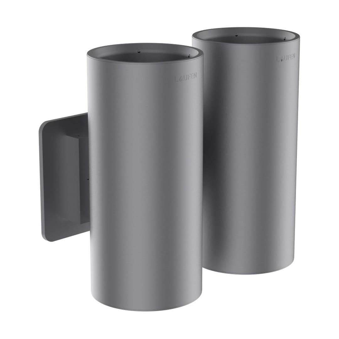 Laufen NIARA – Ποτηροθήκη – 140×85 mm, διπλή – Inox look brushed (H3820611610011)
