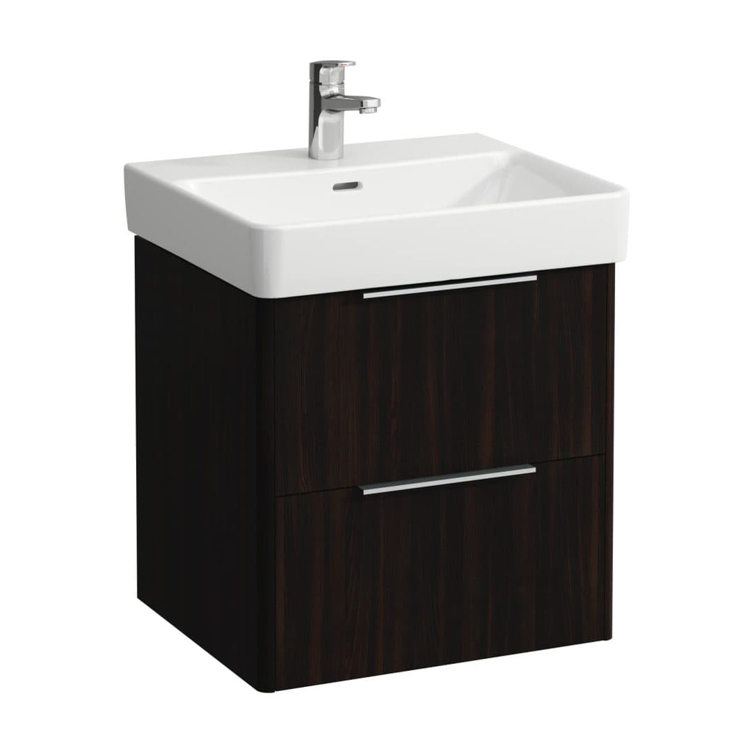 Laufen BASE – Έπιπλο Νιπτήρα – 520 mm, 2 συρτάρια, για νιπτήρα H810962 – Dark brown elm (H4021721102631)