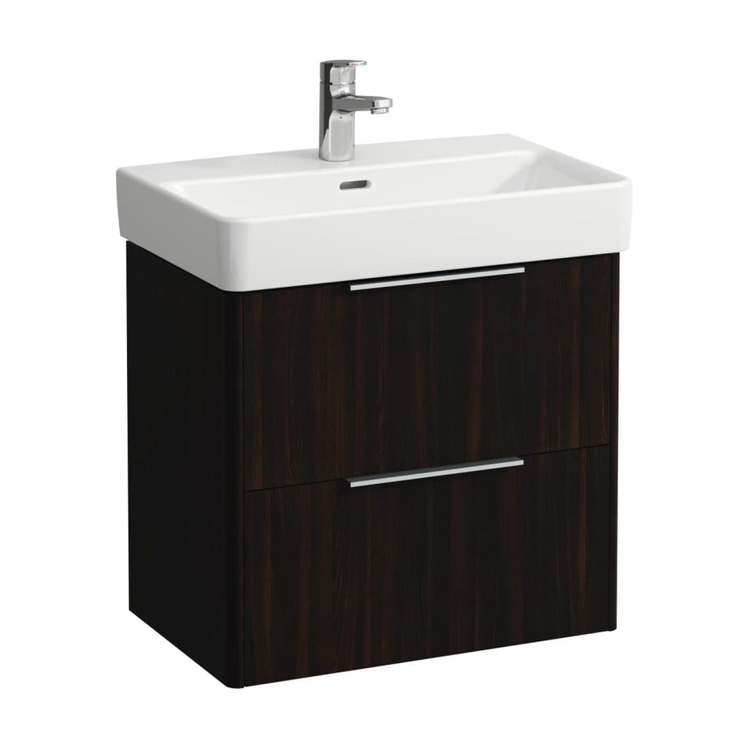 Laufen BASE – Έπιπλο Νιπτήρα – 570 mm, 2 συρτάρια, για νιπτήρα H818959 – Dark brown elm (H4022121102631)