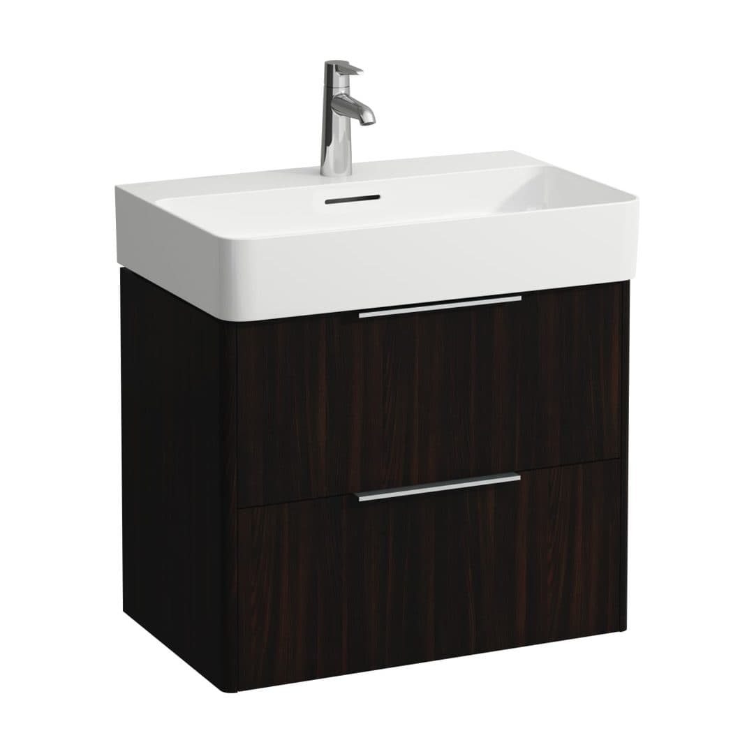 Laufen BASE – Έπιπλο Νιπτήρα – 635 mm, 2 συρτάρια – Dark brown elm (H4023121102631)