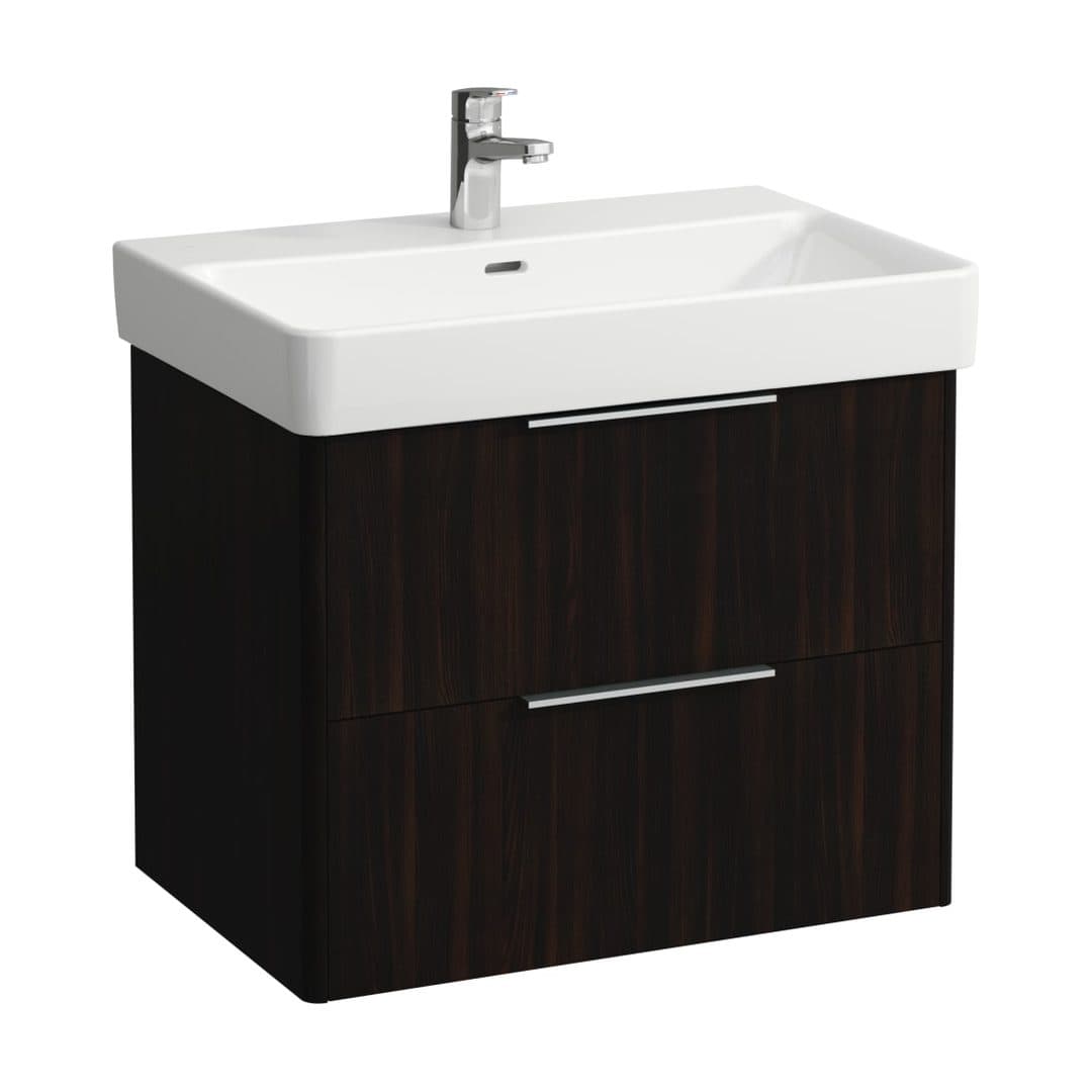 Laufen BASE – Έπιπλο Νιπτήρα – 665 mm, 2 συρτάρια – Dark brown elm (H4023321102631)