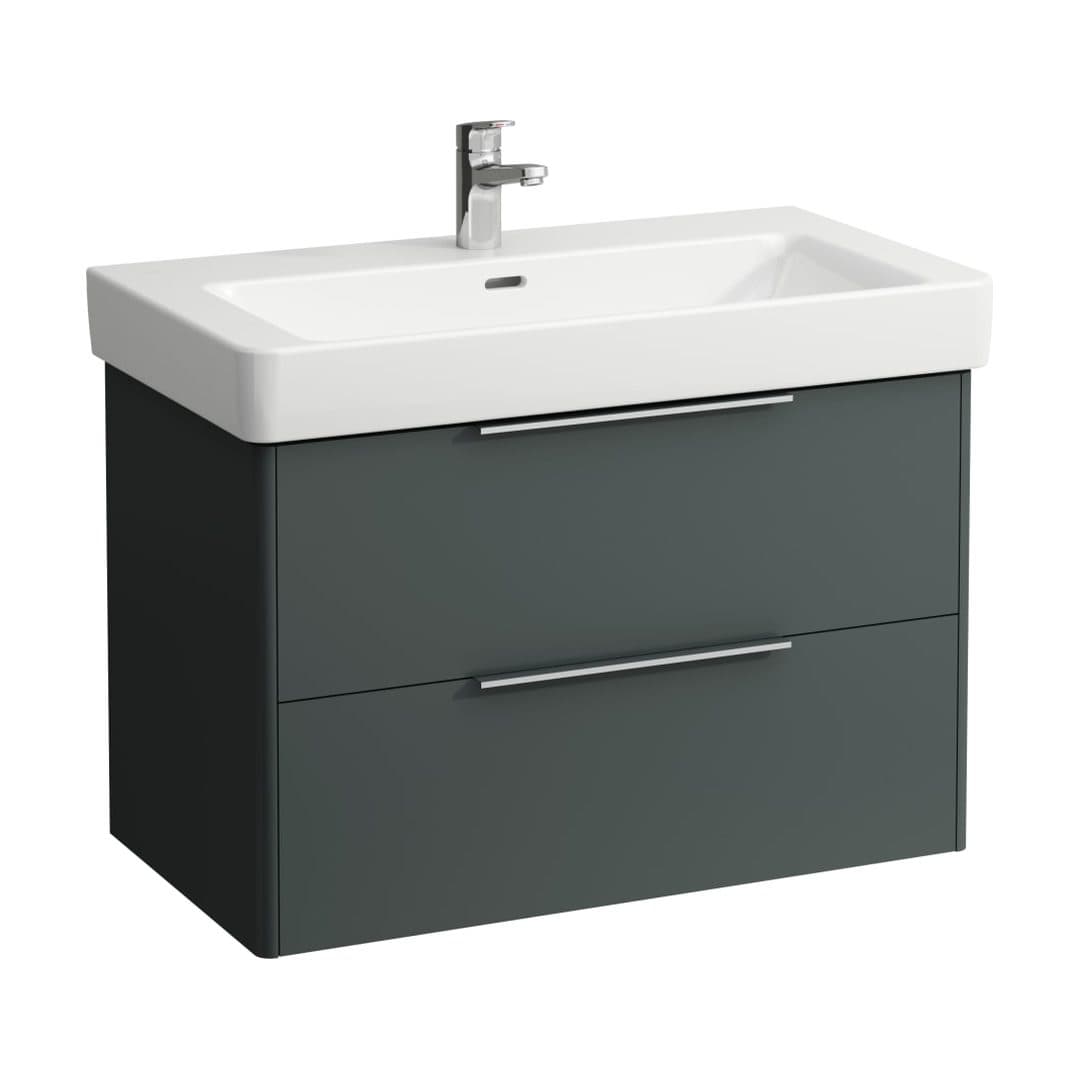 Laufen BASE – Έπιπλο Νιπτήρα – 810 mm, 2 συρτάρια – Traffic Grey (H4023921102661)