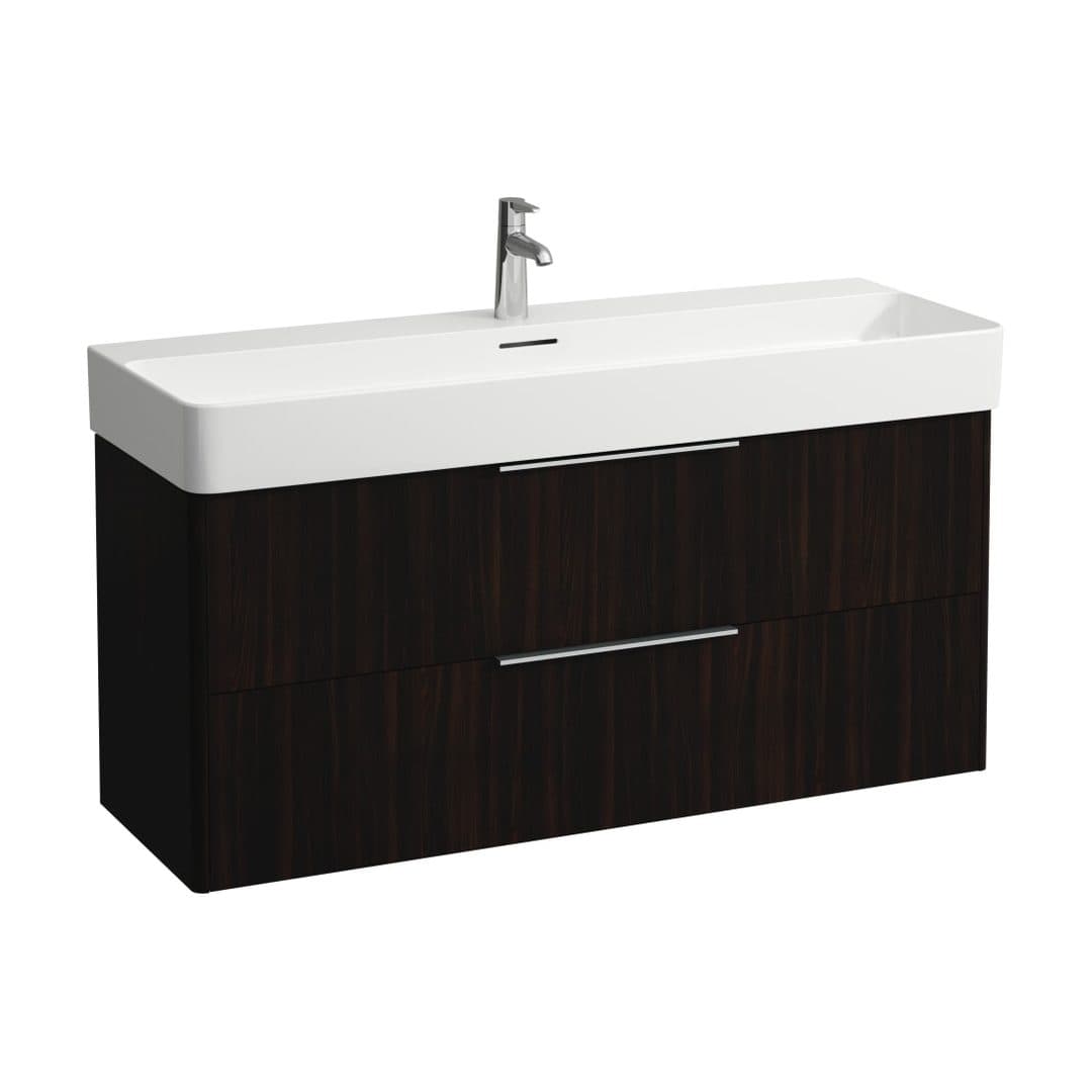 Laufen BASE – Έπιπλο Νιπτήρα – 1180 mm, 2 συρτάρια – Dark brown elm (H4024721102631)