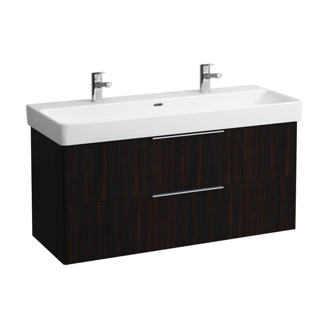 Laufen BASE – Έπιπλο Νιπτήρα – 1160 mm, 2 συρτάρια – Dark brown elm (H4024921102631)