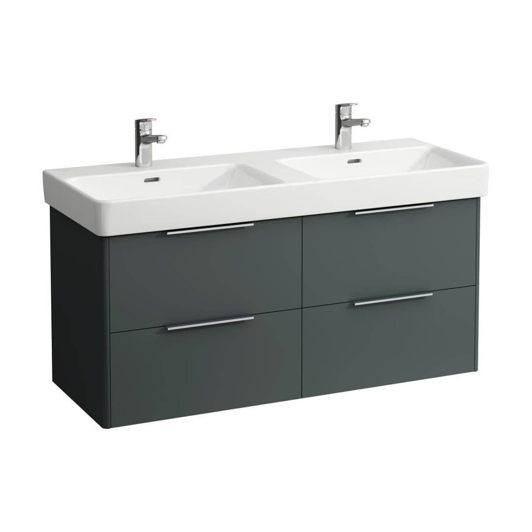 Laufen BASE – Έπιπλο Νιπτήρα – 1160 mm, 4 συρτάρια – Traffic Grey (H4024941102661)