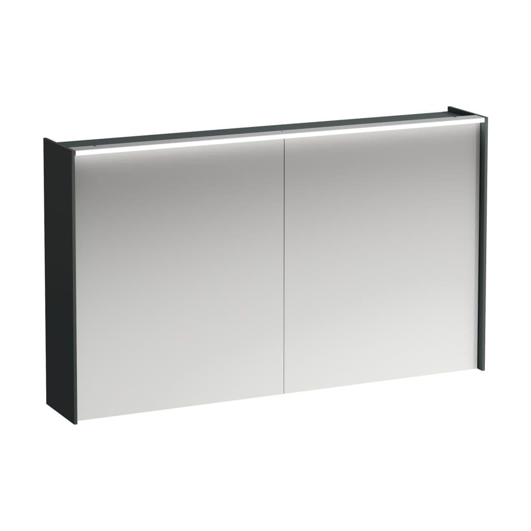 Laufen LANI – Καθρέπτης Μπάνιου – 1220 mm, 2 πόρτες, πρίζα, οριζόντιο LED – Traffic Grey (H4038221122661)