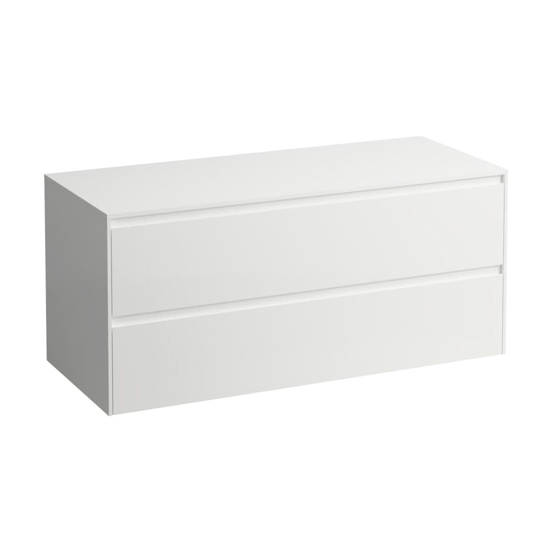 Laufen LANI – Ντουλάπι Μπάνιου – 1180 mm, 2 συρτάρια, πάγκος 12 mm, χωρίς άνοιγμα – White Matt (H4043301122601)