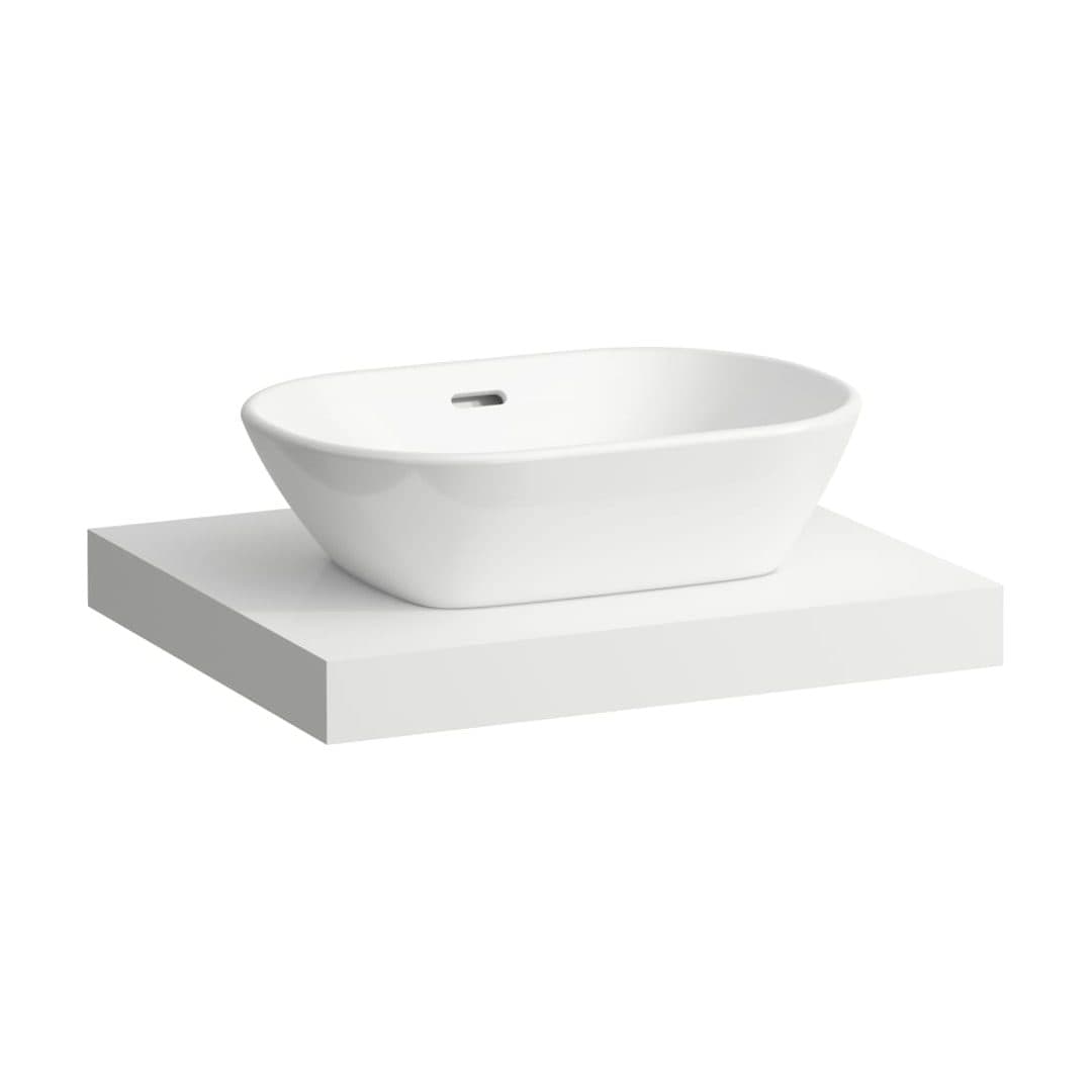 Laufen LANI – Πάγκος Νιπτήρα – 585 mm, κεντρικό άνοιγμα, πάχος 65 mm – White Matt (H4046411122601)