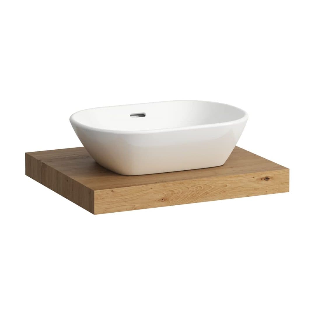 Laufen LANI – Πάγκος Νιπτήρα – 585 mm, κεντρικό άνοιγμα, πάχος 65 mm – Wild oak (H4046411122671)