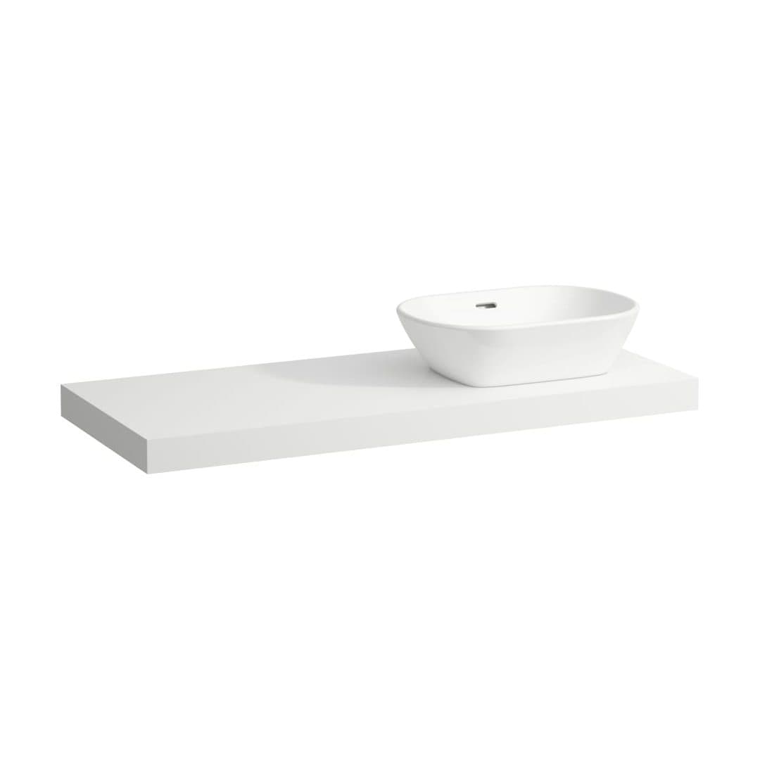Laufen LANI – Πάγκος Νιπτήρα – 1185 mm, άνοιγμα δεξιά, πάχος 65 mm – White Matt (H4046731122601)