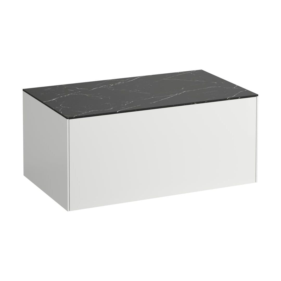 Laufen SONAR – Ντουλάπι Μπάνιου – 775 mm, 1 συρτάρι, χωρίς άνοιγμα – White Matt & Nero Marquina (H4054100341431)