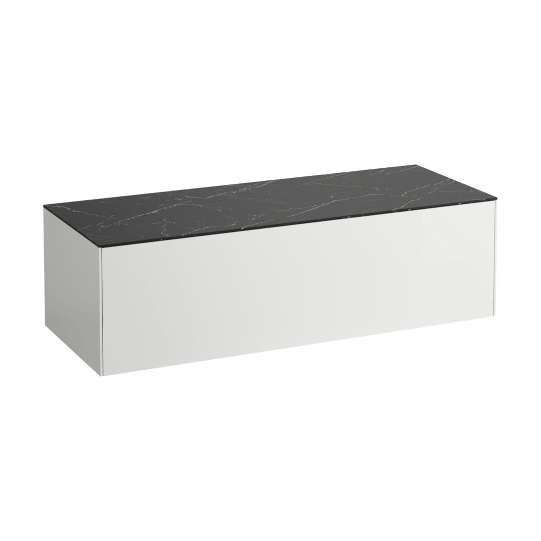Laufen SONAR – Ντουλάπι Μπάνιου – 1175 mm, 1 συρτάρι, χωρίς άνοιγμα – White Matt & Nero Marquina (H4054200341431)