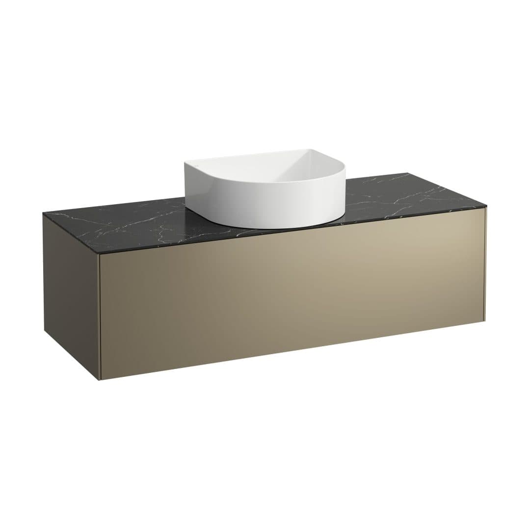 Laufen SONAR – Έπιπλο Νιπτήρα – 1175 mm, 1 συρτάρι, κεντρικό άνοιγμα, για νιπτήρα H812340 – Titanium & Nero Marquina (H4054210341421)