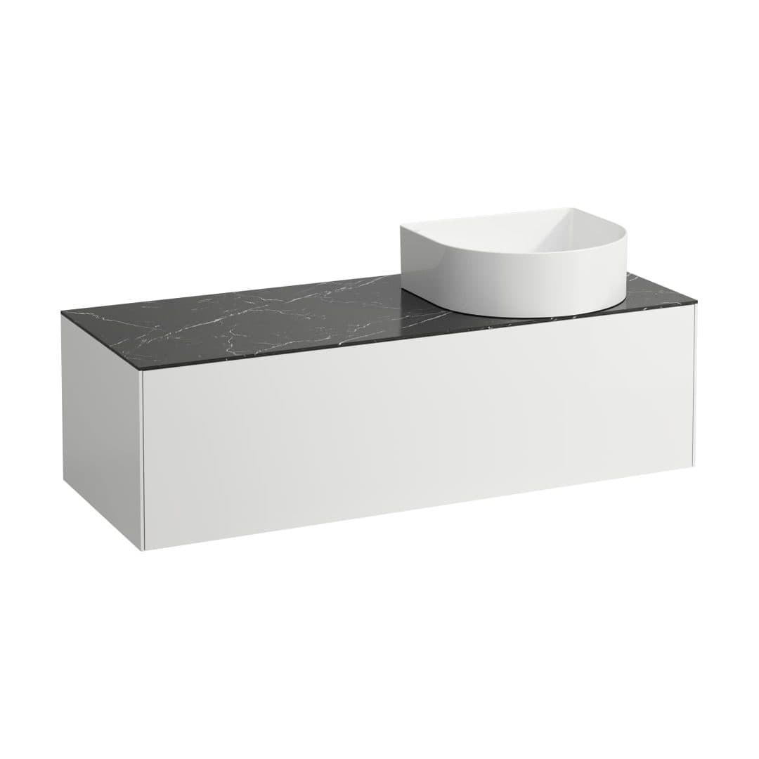 Laufen SONAR – Έπιπλο Νιπτήρα – 1175 mm, 1 συρτάρι, άνοιγμα δεξιά, για νιπτήρα H812340 – White Matt & Nero Marquina (H4054230341431)
