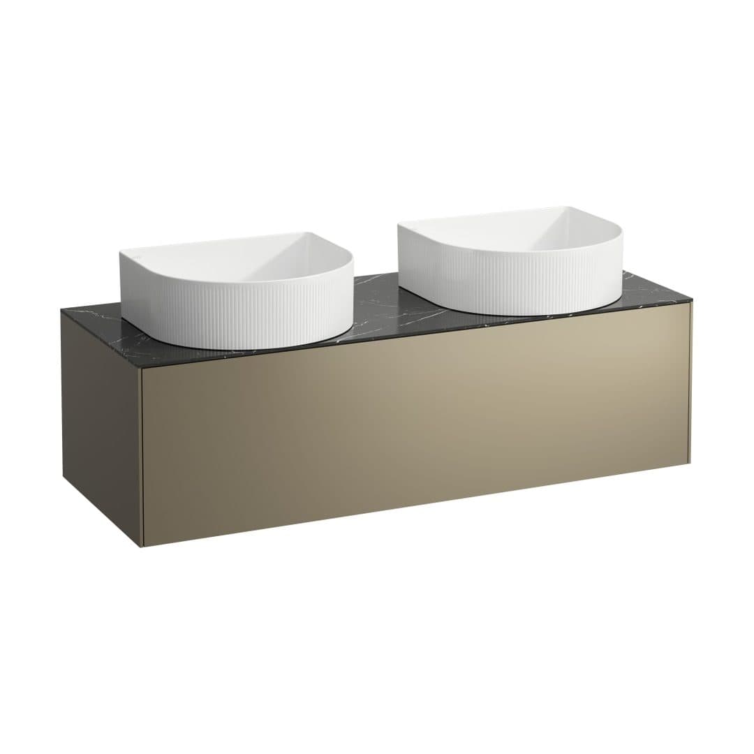 Laufen SONAR – Έπιπλο Νιπτήρα – 1175 mm, 1 συρτάρι, ανοίγματα αριστερά & δεξιά, για νιπτήρα H812340 – Titanium & Nero Marquina (H4054240341421)