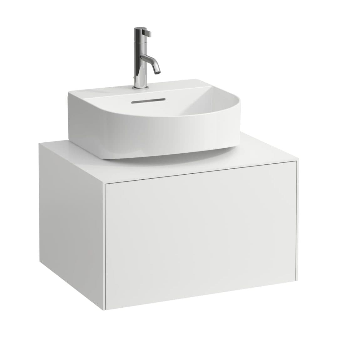 Laufen SONAR – Έπιπλο Νιπτήρα – 575 mm, 1 συρτάρι, κεντρικό άνοιγμα, για νιπτήρα H816341 – White Matt (H4054310341701)
